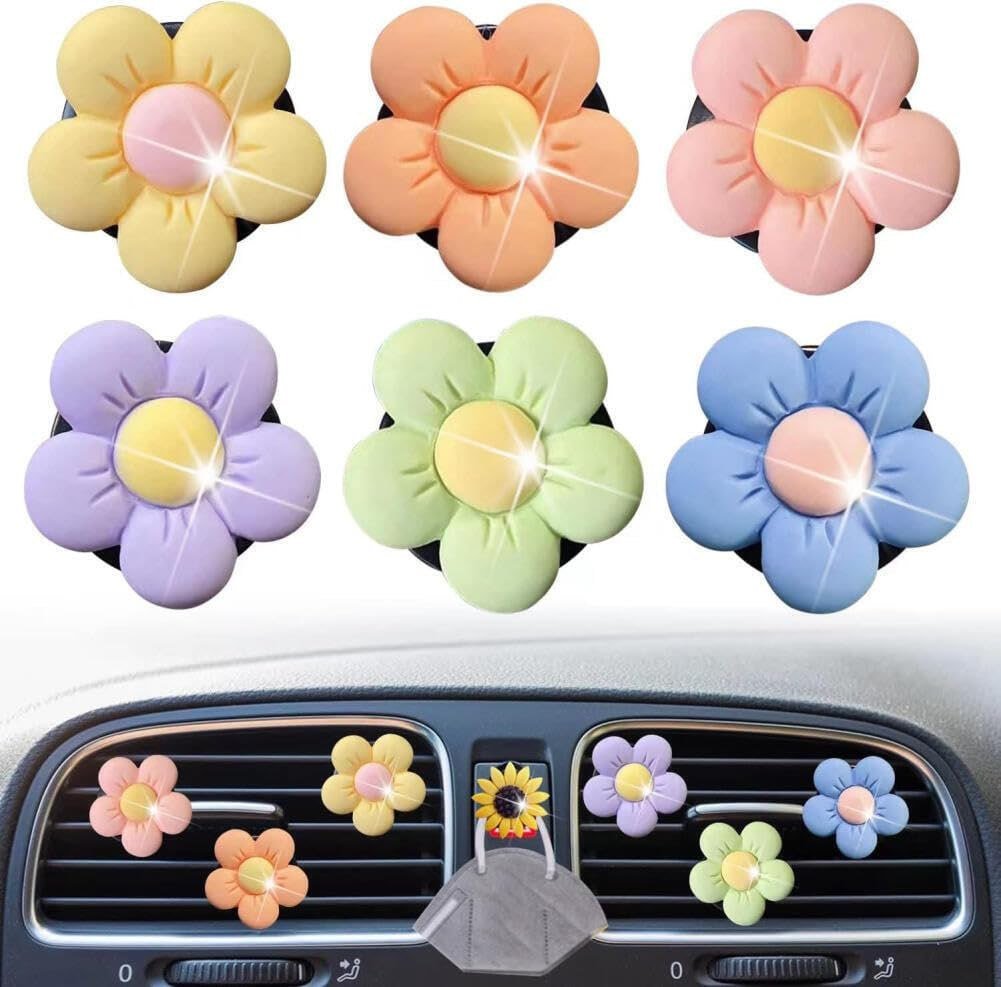 5 pcs Flower Air Freshener Car Clips
