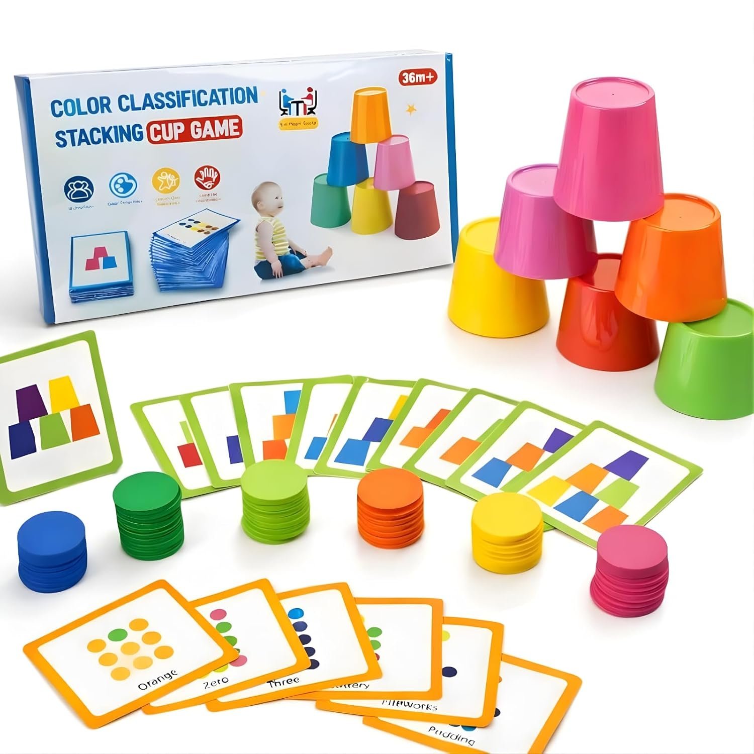 Educational Color Classification Stacking Cup Game