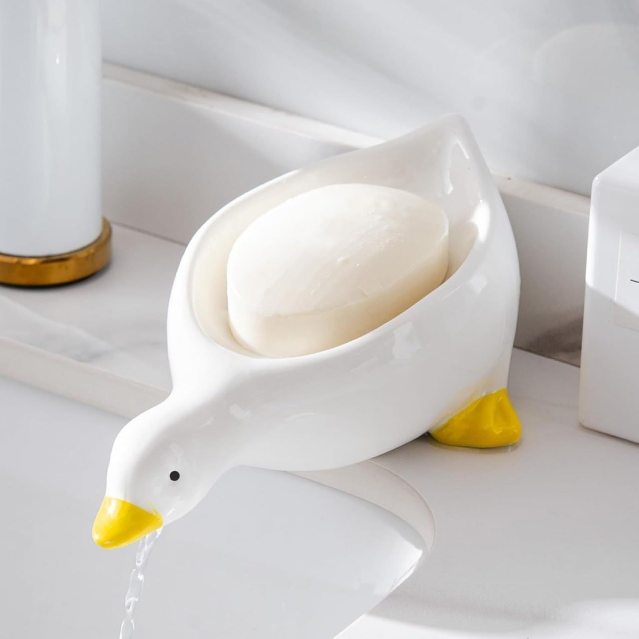 Duck ceramic soap dispenser 2