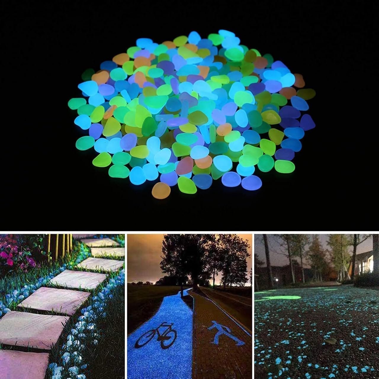 GLOW DARK DECORATIVE STONES