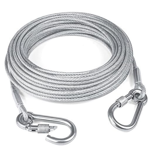 10 METER HEAVY DUTY CLOTHES DRYING ROPE WITH HOOKS